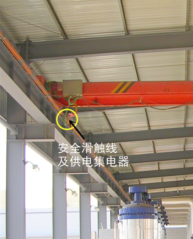 滑觸線應用起重機上.JPG