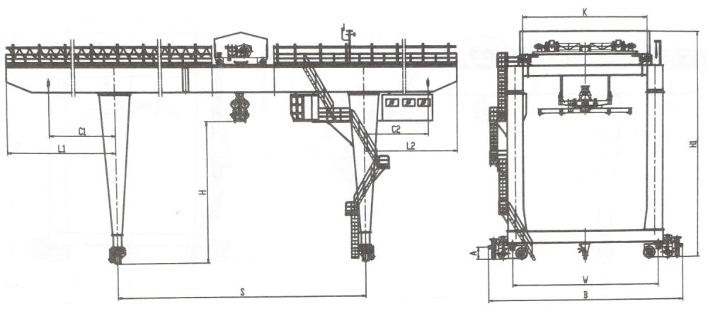 40噸軌道式集裝箱門式起重機外形尺寸圖(吊具旋轉).jpg
