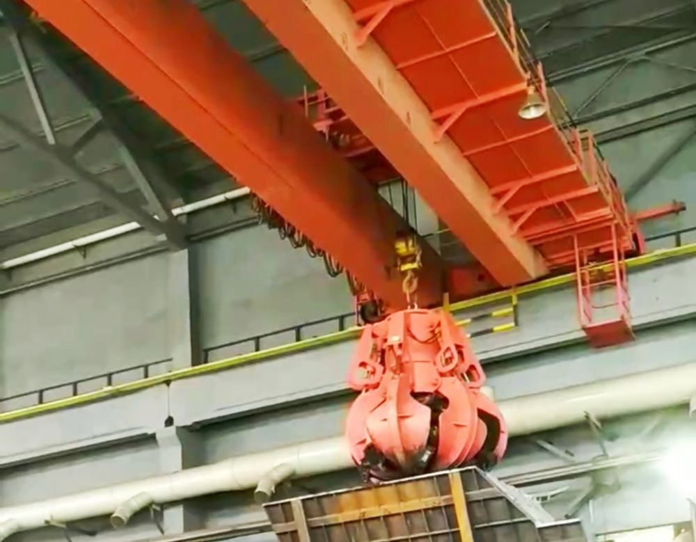 抓斗橋式起重機、單雙梁抓斗吊機、抓斗天車廠家制造、安裝維修