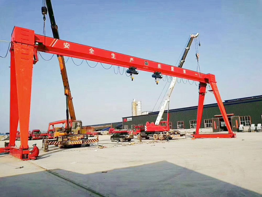 河南焦作龍門吊、龍門天車、吊機-MHE型電動葫蘆單梁門式起重機